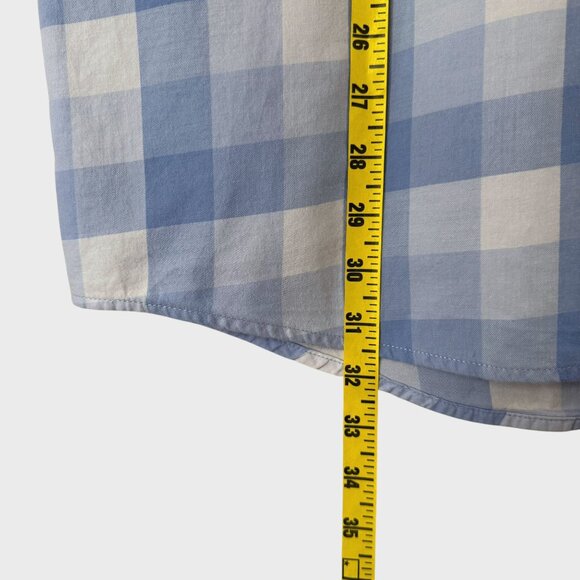 Cinch Check Pattern Button-Down Long-Sleeve Shirt Blue Men's Medium 100% Cotton - Picture 11 of 11